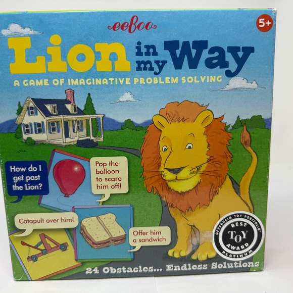 eeBoo Lion in My Way Game Cooperative Problem Solving Ages 5+ Complete - Picture 1 of 7